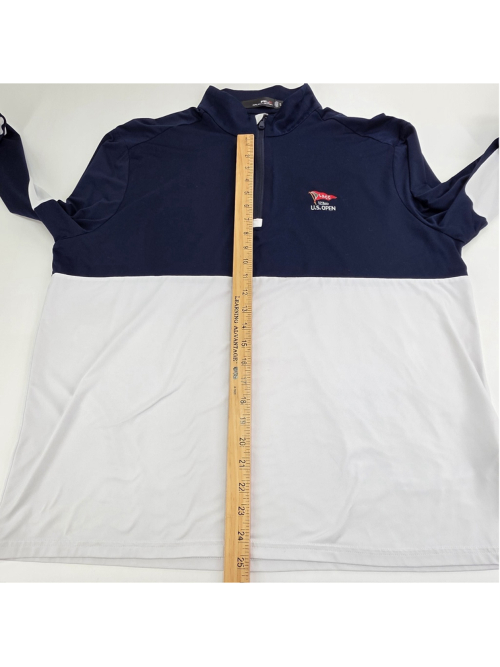 RLX Ralph Lauren Quarter Zip XL Navy U.S Open Golf Performance Pullover - Picture 9 of 11
